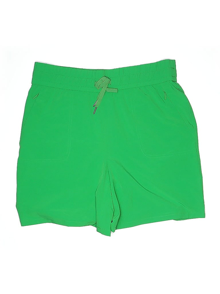 Zenergy by Chico's Solid Green Athletic Shorts Size Med (1.5) - photo 1