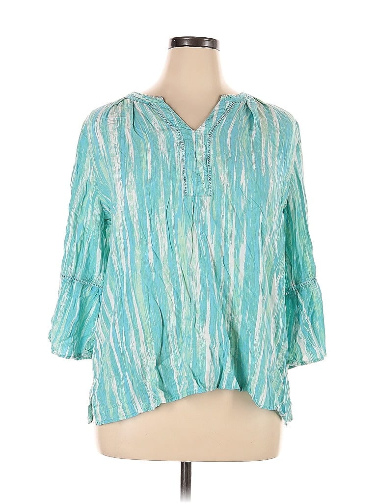 Gloria Vanderbilt Teal 3/4 Sleeve Blouse Size XL - photo 1