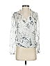 Milly 100% Rayon Silver 3/4 Sleeve Blouse Size P (petite) - photo 1