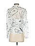 Milly 100% Rayon Silver 3/4 Sleeve Blouse Size P (petite) - photo 2