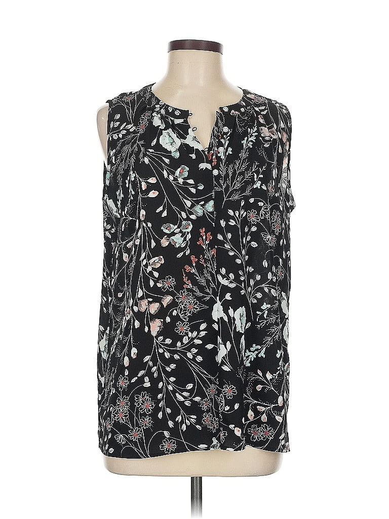 Pre-owned Ann Taylor Loft Outlet Sleeveless Blouse In Black