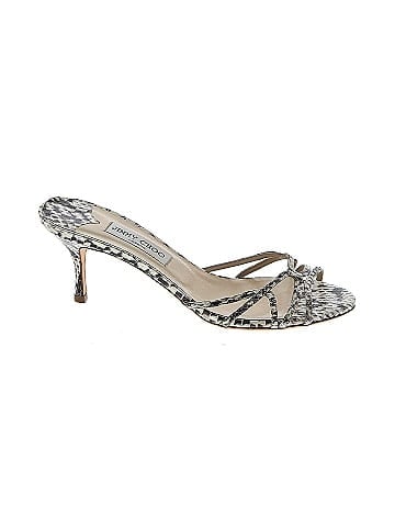 Jimmy Choo Snakeskin Slide Sandals (view 1)