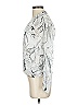 Milly 100% Rayon Silver 3/4 Sleeve Blouse Size P (petite) - photo 5