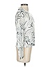 Milly 100% Rayon Silver 3/4 Sleeve Blouse Size P (petite) - photo 4