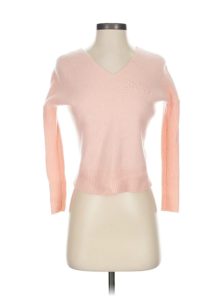 Wildfox 100% Cashmere Pink Cashmere Pullover Sweater Size XS - photo 1