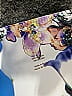 Apana Floral White Blue Active Pants Size L - photo 3