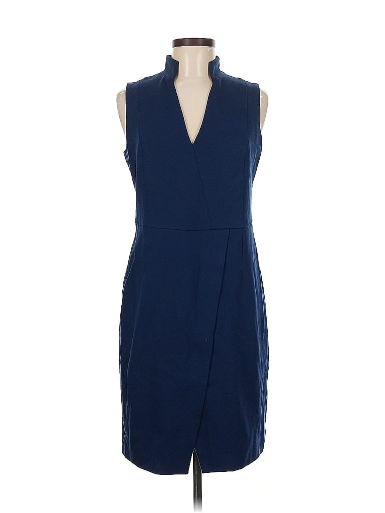 Akris Punto Solid Blue Cocktail Dress Size 6 - photo 1