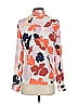 Halogen 100% Polyester Floral Orange Long Sleeve Blouse Size XS - photo 2