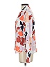 Halogen 100% Polyester Floral Orange Long Sleeve Blouse Size XS - photo 5