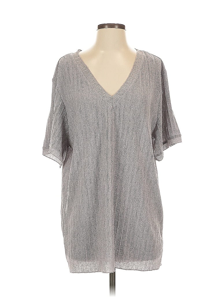 Pre-owned Zara Poncho In Silver