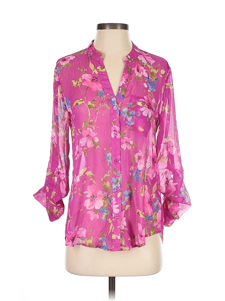 Pre-owned Kut From The Kloth 3/4 Sleeve Blouse In Pink