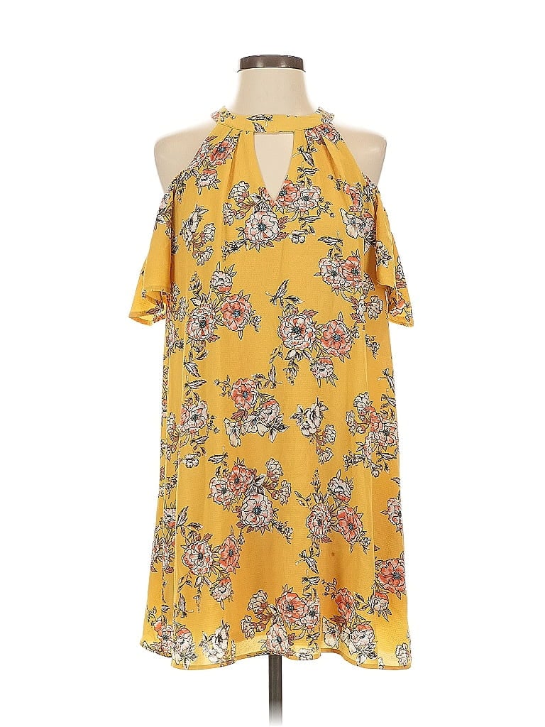 Pre-owned Blue Rain Casual Dress In Yellow