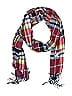 Assorted Brands Plaid Burgundy Red Scarf One size - photo 1