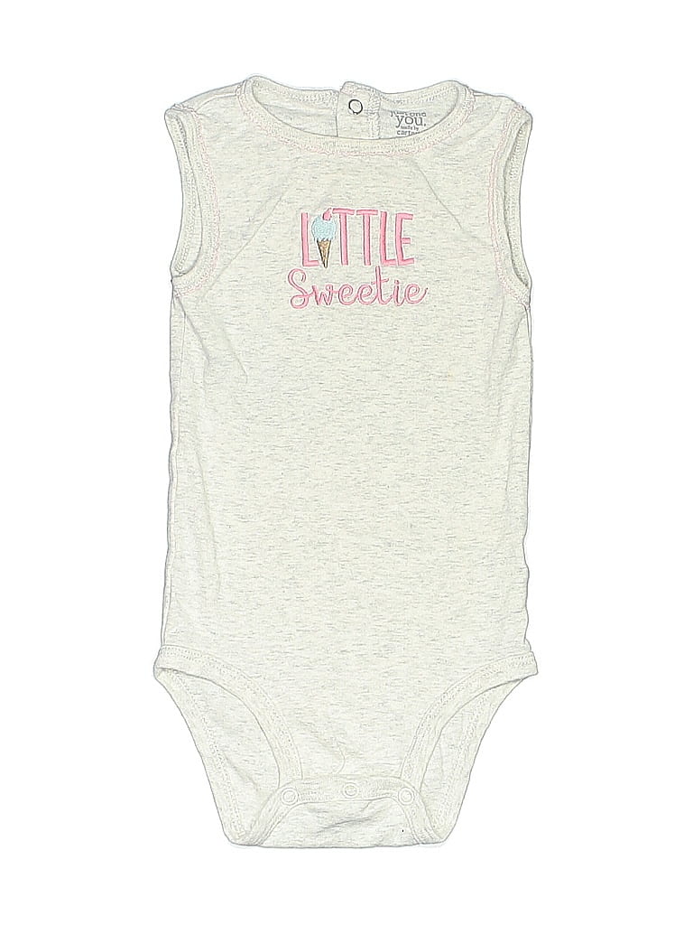 Just One You Made by Carter's 100% Cotton Gray Short Sleeve Onesie 12-18 MO / 18 MO - photo 1
