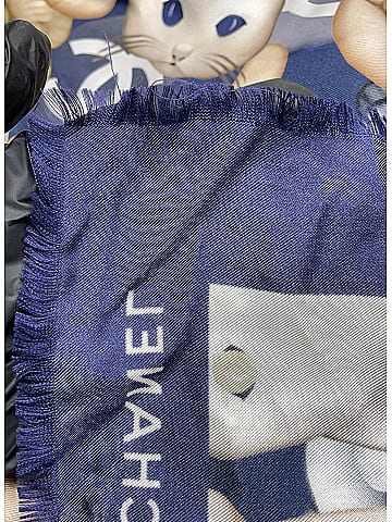 Chanel Silk Twill Cat Emoji Scarf 90cm (view 2)