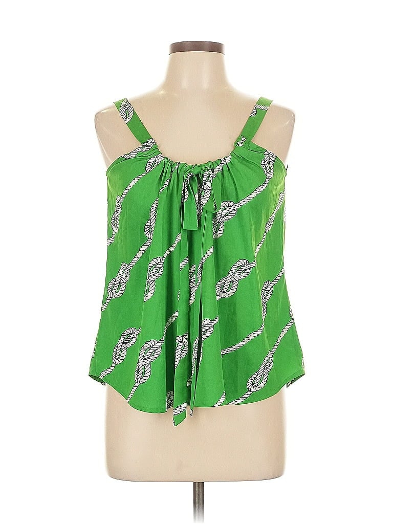 Pre-owned Porridge Sleeveless Blouse In Green