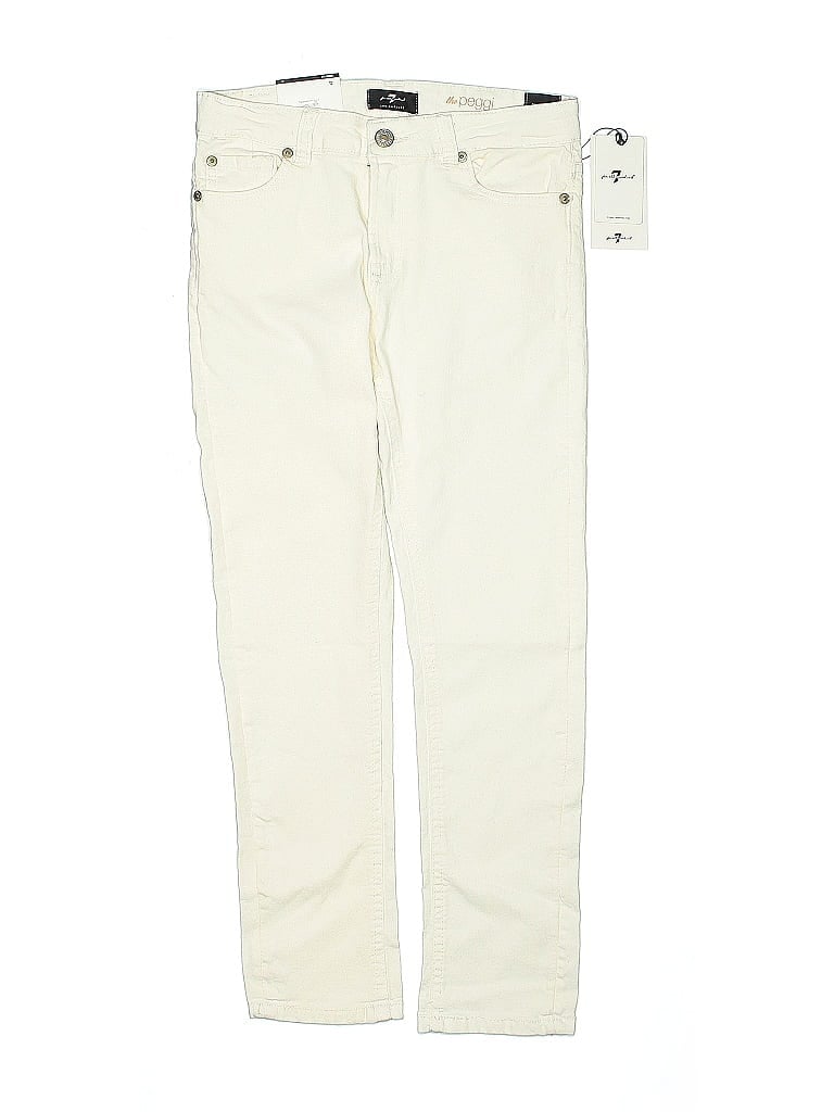 Pre-owned 7 For All Mankind Kids' Jeans In White