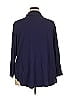 ELOQUII 100% Viscose Solid Blue 3/4 Sleeve Button-Down Shirt Size 20 - photo 3