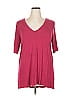 Torrid Burgundy 3/4 Sleeve T-Shirt Size 1X Plus (1) - photo 1
