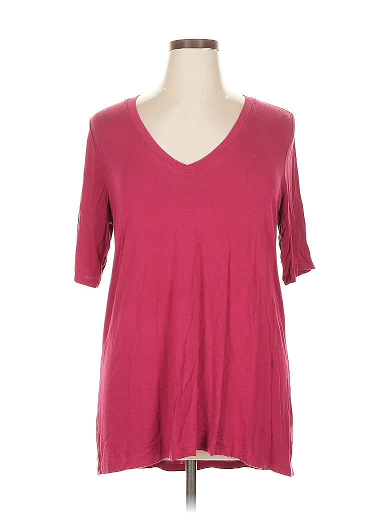 Torrid Burgundy 3/4 Sleeve T-Shirt Size 1X Plus (1) - photo 1