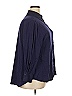 ELOQUII 100% Viscose Solid Blue 3/4 Sleeve Button-Down Shirt Size 20 - photo 4