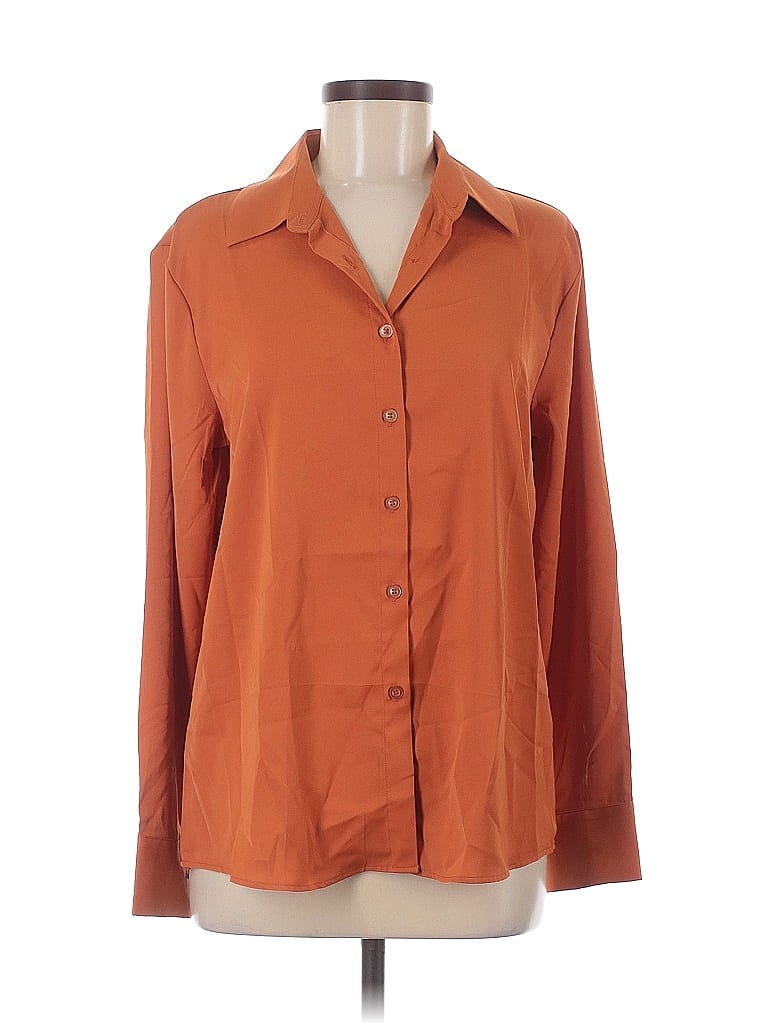 ASSORTED BRANDS Pre-owned Long Sleeve Blouse In Orange