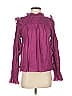 Sea New York 100% Ramie Purple Long Sleeve Blouse Size S - photo 1