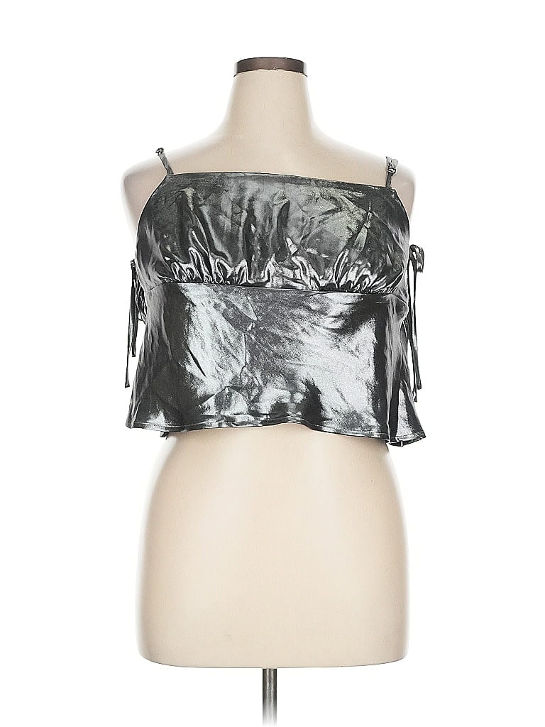 Wild Fable Sleeveless Blouse In Silver