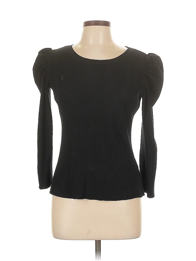 Pre-owned Fashion Nova Long Sleeve Top Black Sweetheart Neckline Tops