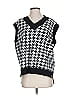 Zaful Houndstooth Black Sweater Vest Size 4 - photo 1