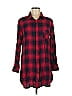 Rails 100% Rayon Plaid Red Long Sleeve Button-Down Shirt Size M - photo 1
