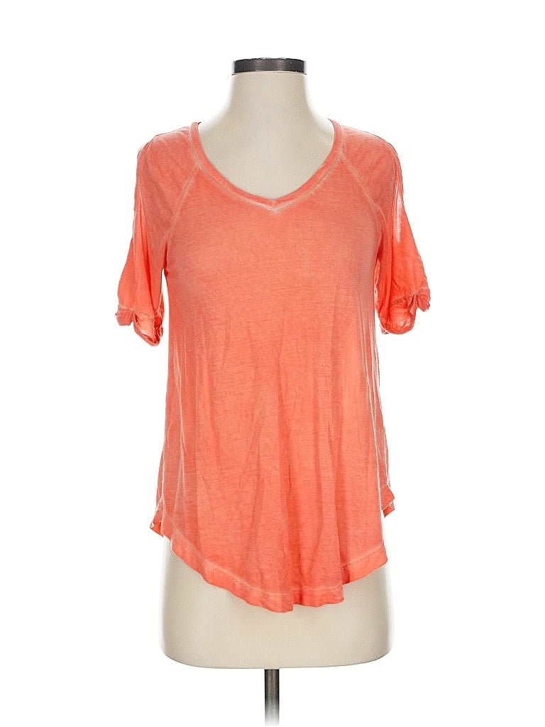 Click to view more detailed imagery on our partner's website Pre-owned Caslon Short Sleeve Top Orange V Neck Tops