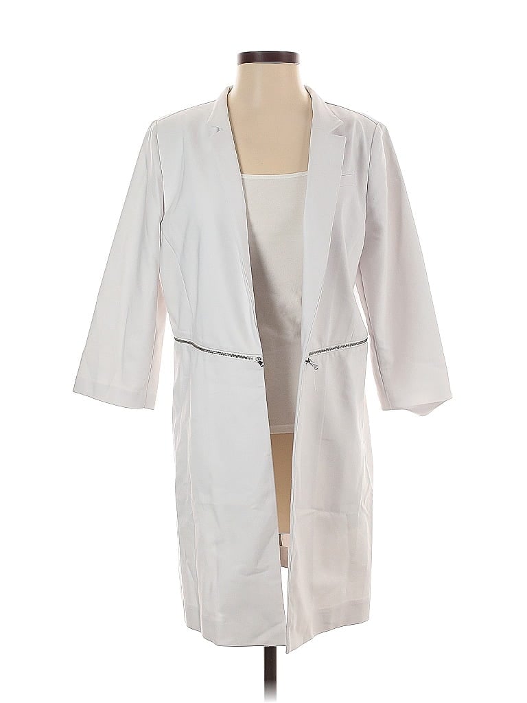 Pre-owned Chico's Coat In White