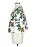 Akris Punto 100% Baumwolle Tropical White Jacket Size 12 - photo 4