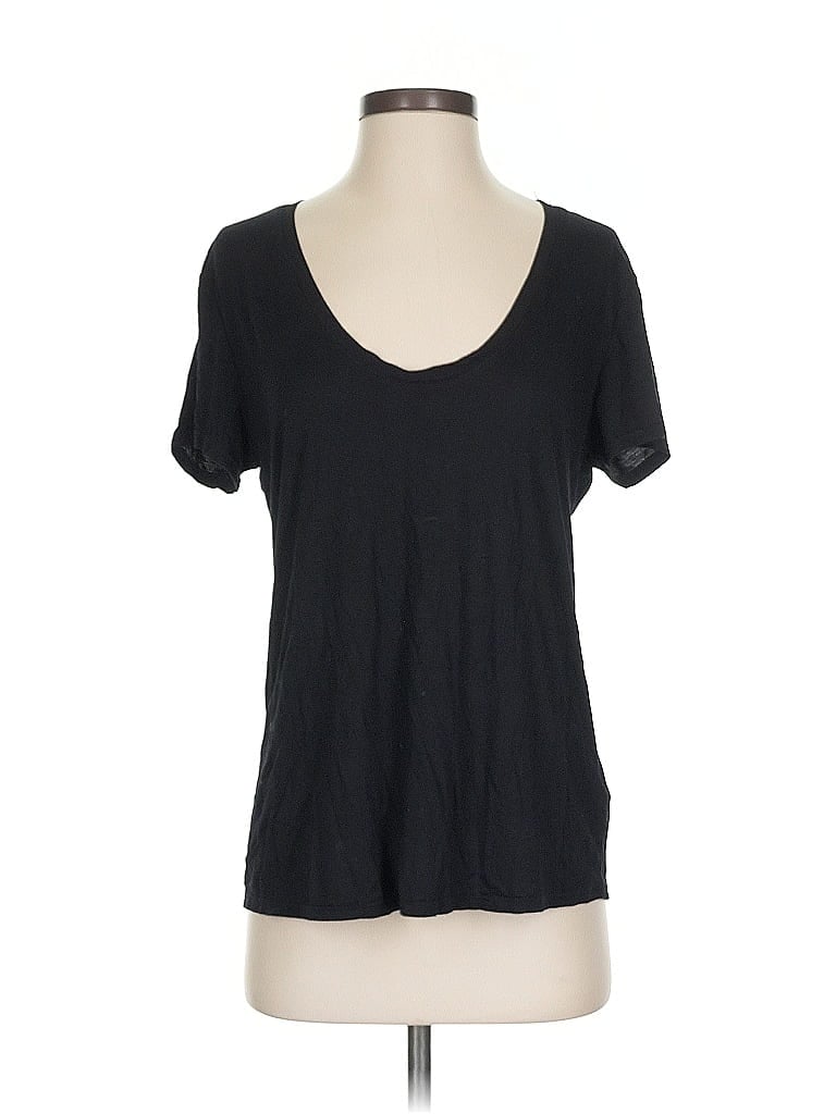 Pre-owned Splendid Short Sleeve T-shirt In Black