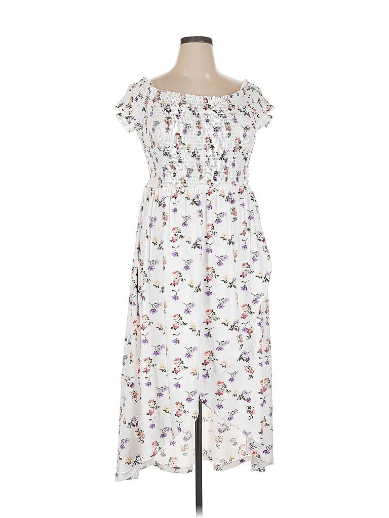 Pre-owned J For Justify Casual Dress In White