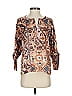 Chico's 100% Polyester Brown 3/4 Sleeve Blouse Size Sm (0) - photo 1