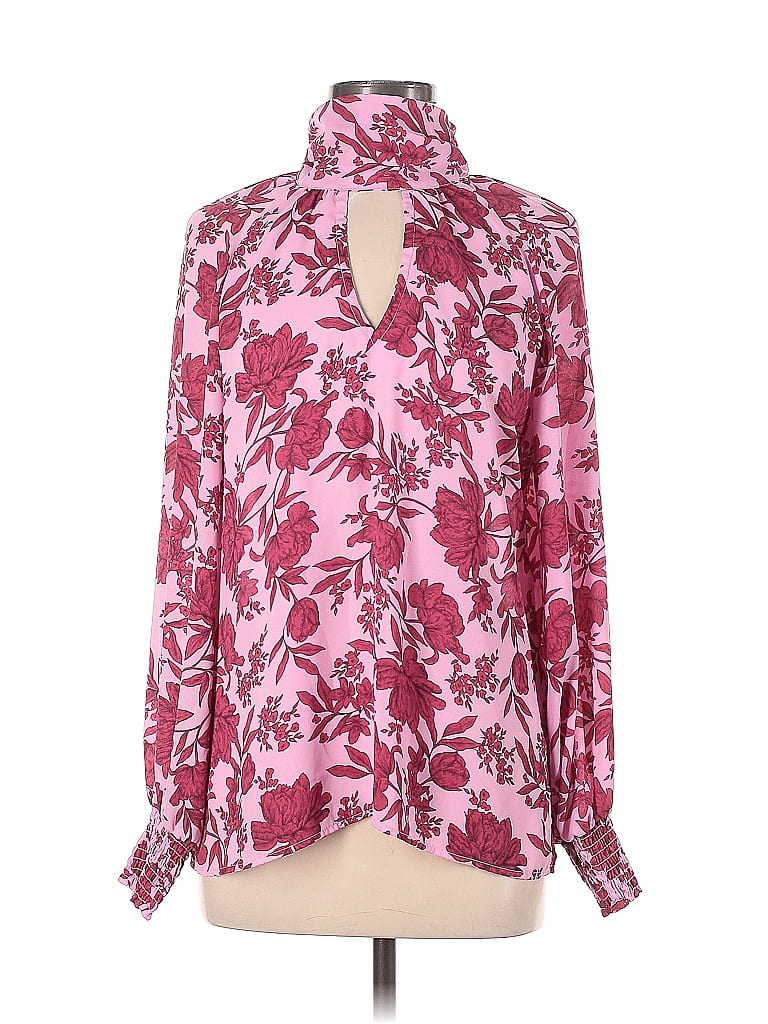 Veronica M. Pink Long Sleeve Blouse Size M - photo 1