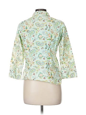 Liz Claiborne 3/4 Sleeve Button-Down Shirt (view 2)