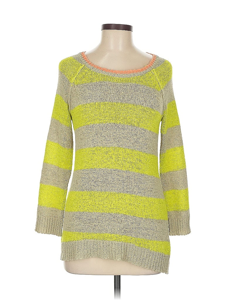 Cable & Gauge Color Block Yellow Pullover Sweater Size M - photo 1