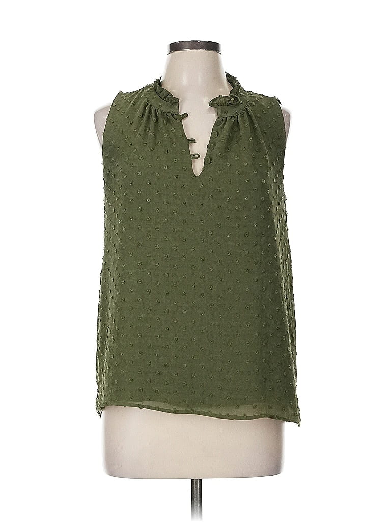 Pre-owned Gibson Look Sleeveless Blouse In Green