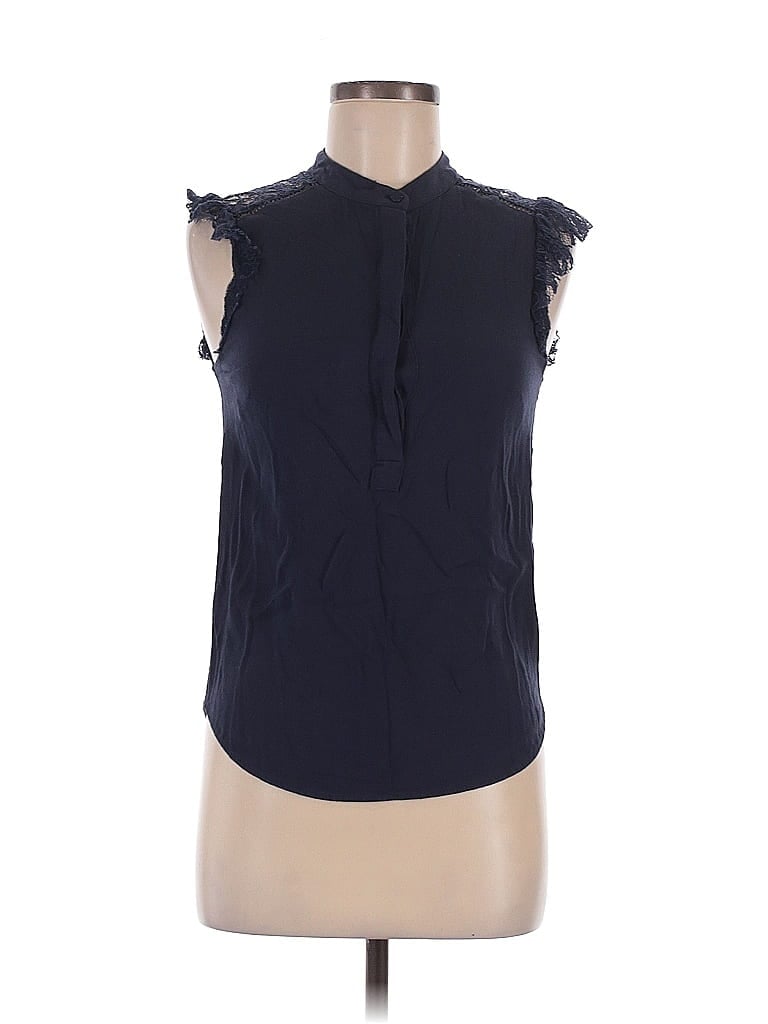 Pre-owned H&m Sleeveless Blouse In Blue