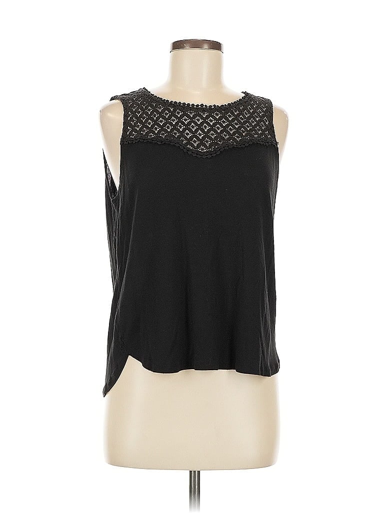 Pre-owned H&m Sleeveless T-shirt In Black