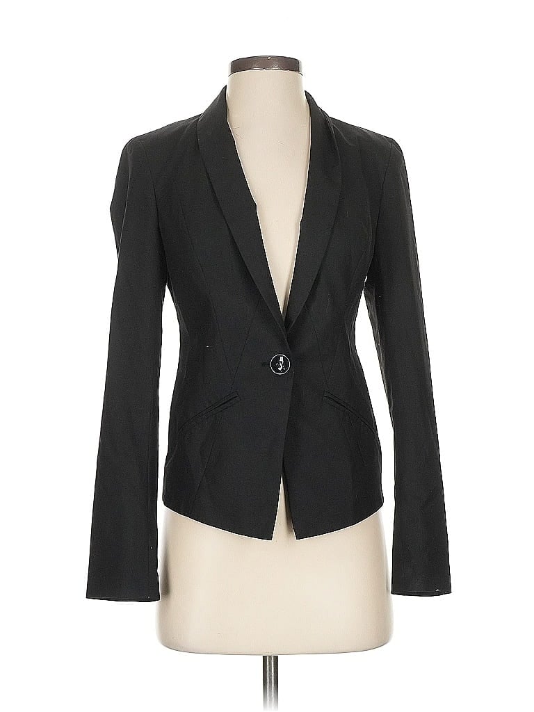 Pre-owned Bebe Blazer Jacket In Black