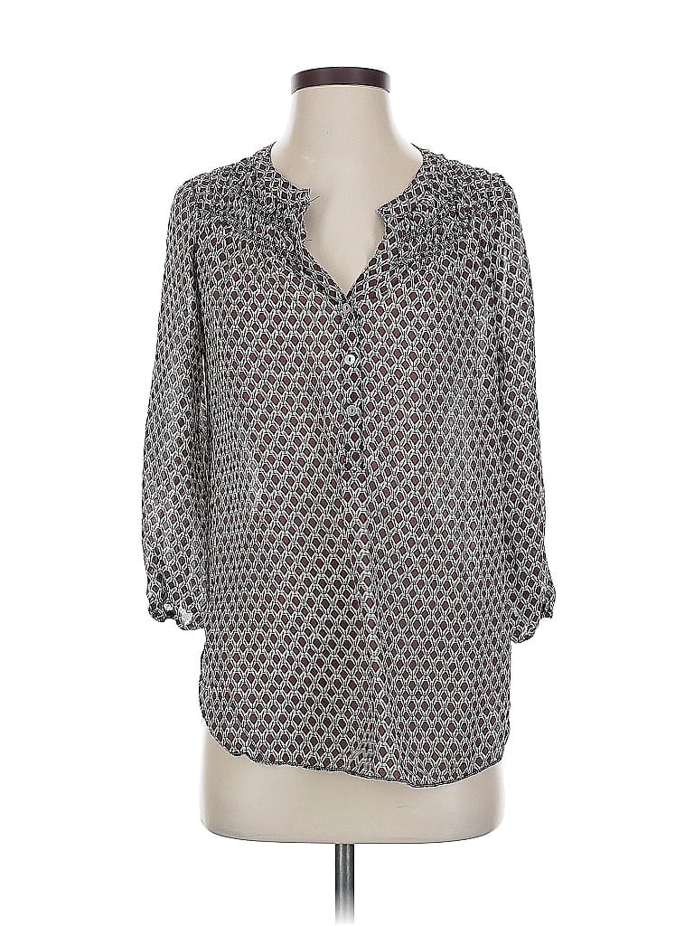 Pre-owned Max Studio 3/4 Sleeve Blouse In Gray