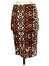 Necessary Objects Animal Print Brown Casual Skirt Size XS - photo 1