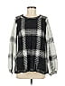 DG^2 by Diane Gilman Checkered-gingham Gray Pullover Sweater Size M - photo 1