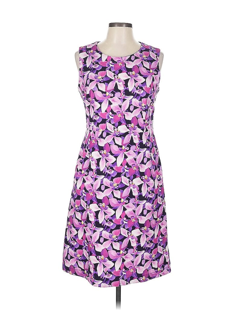 Pre-owned Lands' End Cocktail Dress In Purple