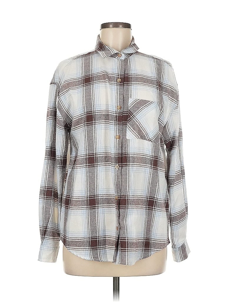 Click to view more detailed imagery on our partner's website Pre-owned Just Polly Long Sleeve Blouse In Gray