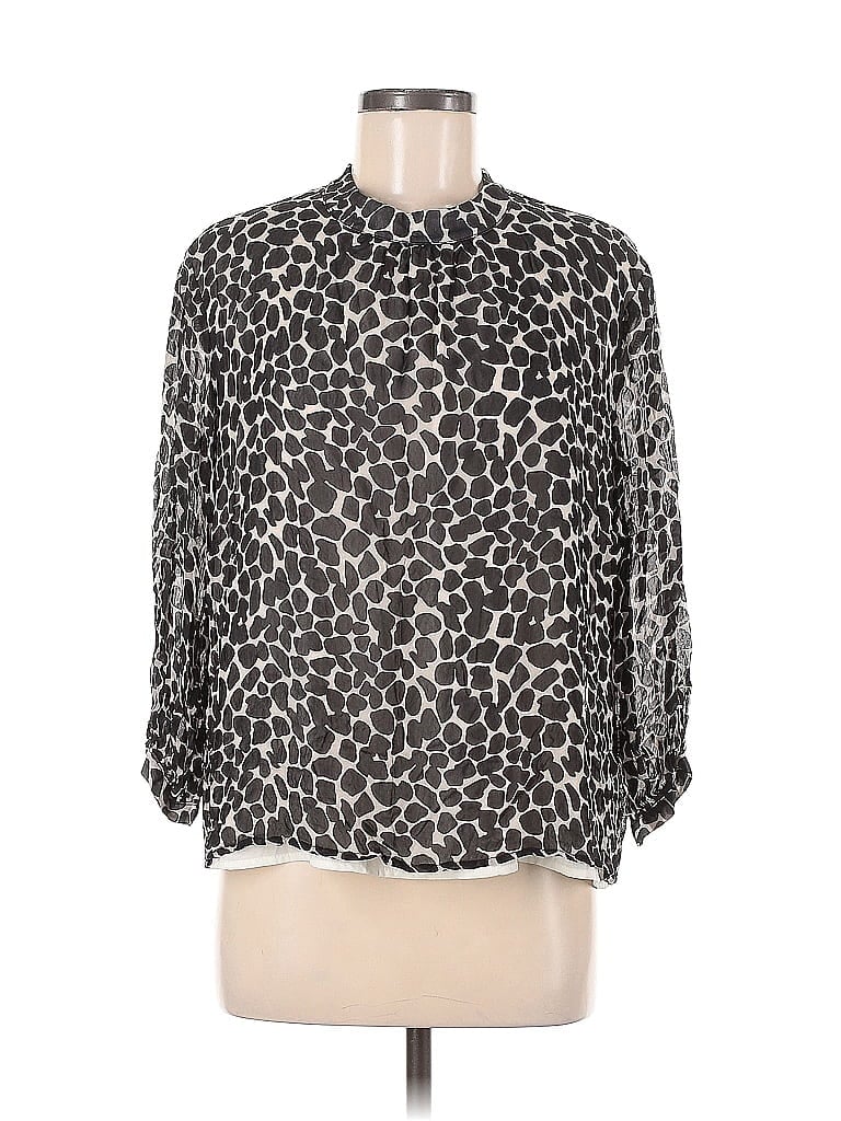 Pre-owned Amour Vert 3/4 Sleeve Blouse In Black